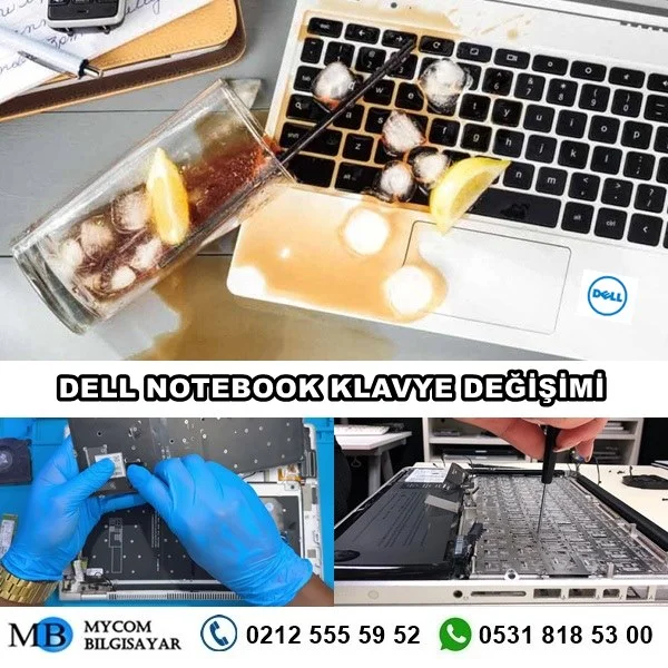 Dell laptop klavye değişimi