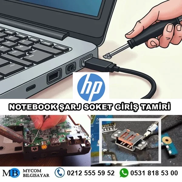 Hp laptop şarj girişi tamiri