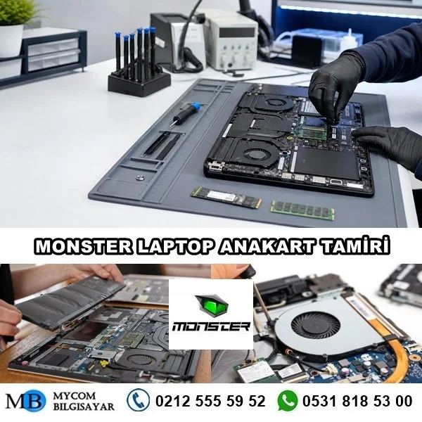 Monster laptop anakart tamiri