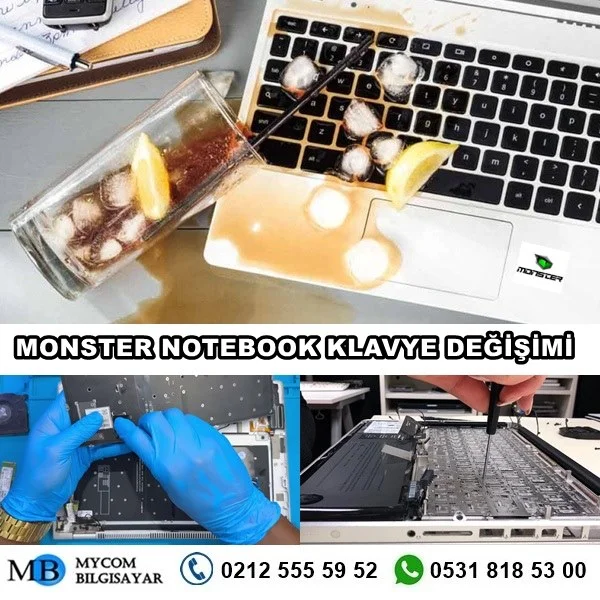 Monster laptop klavye değişimi
