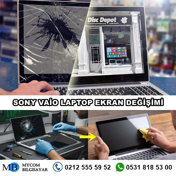 Sony Vaio laptop ekran degişimi